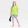 SmileyWorld Girls' Oversized Graphic T-Shirt - Yellow - 4 of 4