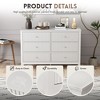 Fluted Dresser with Drawer, Modern Dressers for Bedroom, Natural Wood Dresser Organizer Dresser with Blister Drawers - 3 of 4