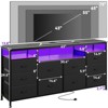 Homhougo TV Stand for TVs up to 75" Black - 2 of 4