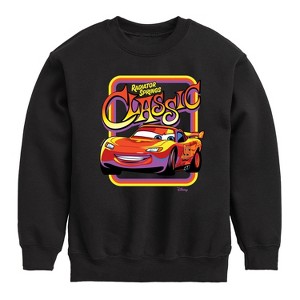 Boys' - Disney - Radiator Springs Classic Lightning McQueen Graphic Long Sleeve Fleece Sweatshirt - 1 of 3