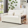 KTMBDW 61.4" Pull-out Sofa Bed Convertible Couch Loveseat Sofa Modern Sleeper Sofa with Adjustable Backrest for Living Room - 2 of 4