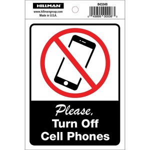 Hillman English White Safety Sign 6 in. H X 4 in. W - Case of 6 - 1 of 1