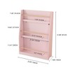 INFURNIC Decorative Bookshelf 3 Tier Kids Book Shelf, Book Rack, Kids Bookcase, Freestanding Shelves Bookshelf, Pink, 22.83"*7.09"*31.88" - 3 of 4