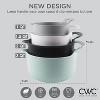 COOK WITH COLOR Nesting Plastic Mixing Bowl Set with Pour Spouts and Handles, Mint, 4 Piece Non-Slip - 3 of 4