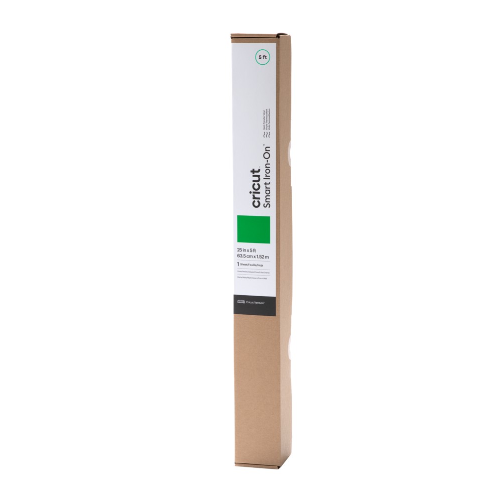 Cricut Venture 5'x25" Smart Iron-On Green: Craft Cutting Material, Compatible with Cricut Venture, PET, 25" Width