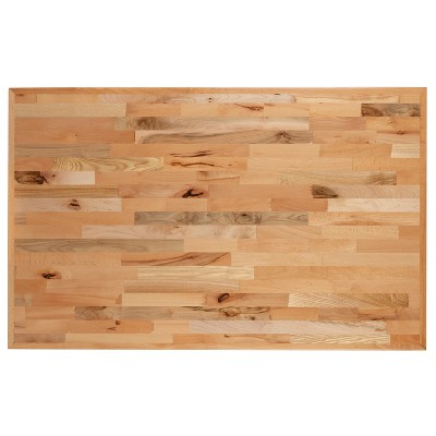 Eco-Friendly Rustic Reclaimed Wood 52" Butcher Block Tabletop