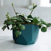 Bloem Tuxton Geometric Resin Planter Pot with Optional Knock-Out Drainage - 2 of 4