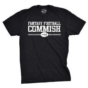 Mens Fantasy Football Commish T Shirt Funny Gift for Dad Game day Graphic Cool - Crazy Dog Men's T Shirt - 1 of 4