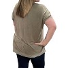 Women's Washed Knit Tunic Top - KORI - 2 of 2