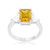 Slickblue 4.5ct CZ Engagement Ring for Women, Classic Style, Rhodium Plated, Trillion Cut, Color Options, Sizes 5-10 - 3 of 4