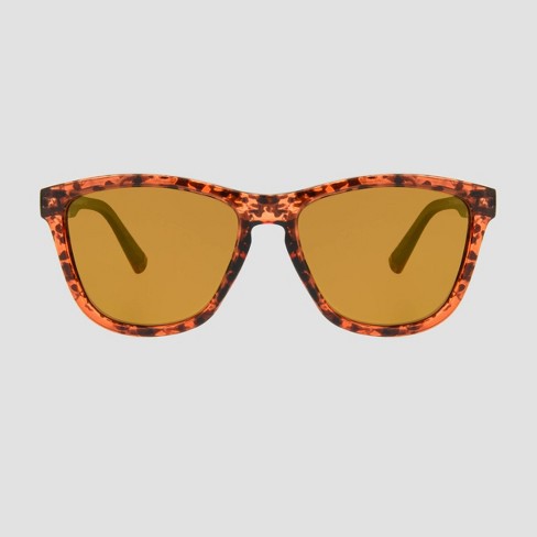 Women's Tortoise Print Surf Shade Sunglasses with Mirrored Polarized Lenses  - All In Motion™ Brown