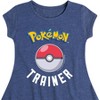Girls' - Pokémon - Pokémon Trainer Pokeball Logo Fit & Flair Cap Sleeve Dress - 2 of 3