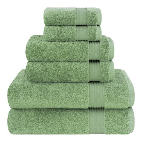 American Soft Linen Bekos 6 Piece Towel Set, 100% Cotton Bath Towel Set ...