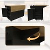 Rolling Kitchen Island Cart, With 3 Drawers, Spice Rack, Towel Rack, Mobile Island Cabinet, with Drop Leaf - 4 of 4