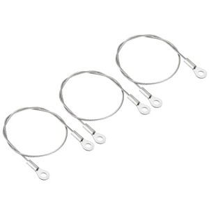 Unique Bargains Stainless Steel Light Outdoor Travel Luggage Safety Locking Cables 0.16" ID Eyelets - 1 of 4