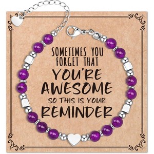 Healing Natural Stone Bracelets for Women Girls, Sometimes You Forget You're Awesome - 1 of 4