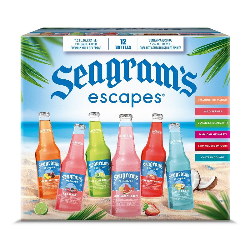 Seagram&#39;s Escapes Malt Beverage Variety Pack - 12pk/12 fl oz Bottles, 4 of 9