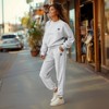 Dalix Butterfly Embroidery Sweatsuit Set Crewneck Jogger Soft Fleece Relaxed Fit Lounge Womens - 4 of 4