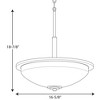 Progress Lighting, Replay Collection, 3-Light Inverted Pendant, Brushed Nickel, White Glass Shade - 3 of 3