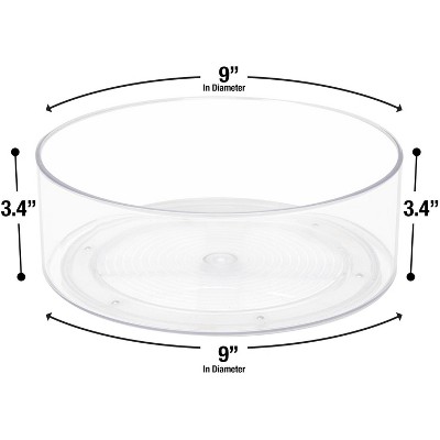 Sorbus 2 Pack Clear Lazy Susan Organizer