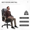 Vynxaria Big and Tall Executive Office Chair with Wide Seat, Computer Desk Chair with High Back Diamond Stitching - 2 of 4