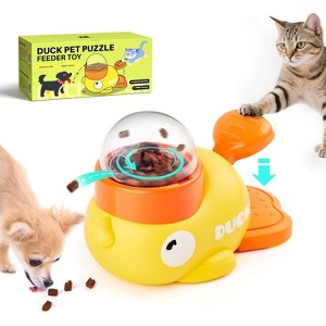 Potaroma Cat Puzzle Treat Dispenser, Interactive Duck-Shaped Enrichment Toy - 1 of 3