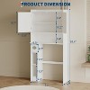Coucheta Over-Toilet Storage Cabinet with TP Holder, Double Doors, Adjustable Shelves - Freestanding Bathroom Organizer - 2 of 4