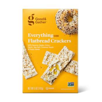 Flatbread Crackers Everything Seasoned - 5oz - Good & Gather™