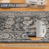 Washable Area Rug Vintage Traditional Floor Cover Foldable Thin Accent Indoor Distressed Non Slip Carpet Floral Print Mat Bedroom Living Room Bathroom - 4 of 4