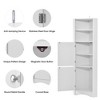 NicBex 61" Triangular Bathroom Corner Cabinet,Freestanding Storage Cabinet with Adjustable Shelves,Doors&Anti-Tipping Device,MDF Board - 4 of 4
