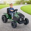 Costway 24V Ride On Tractor for Kids with Detachable Trailer Remote Control Music Green/Pink/Red/Dark Green - 4 of 4