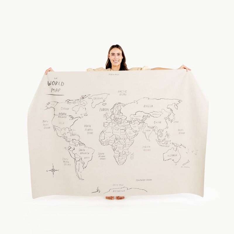 Gathre Large World Map Tapestry Kids&#39; Floor Mat, 1 of 6