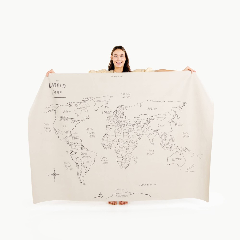 Photos - Doormat Gathre Large World Map Tapestry Kids' Floor Mat