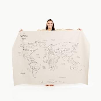Gathre Large World Map Tapestry Kids' Floor Mat