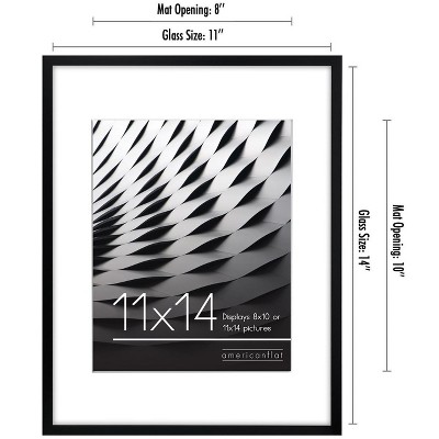 Black Wood 11x14 Picture Frame with Shatter-Resistant Glass