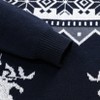 Coolmee Men's Christmas Sweater Ugly Knitted Xmas Sweaters Casual Snowflake Deer Pullover Knitwear - 4 of 4