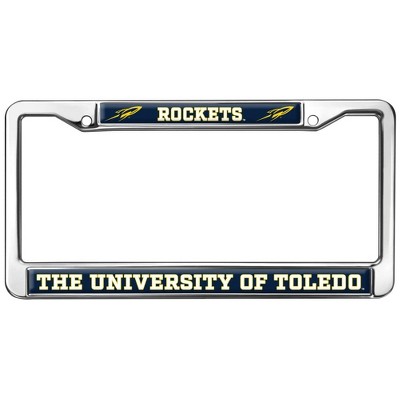 University of Toledo Rockets Design Full Size Standard License Plate Metal Frame