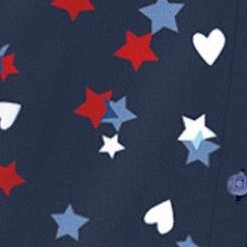 navy hearts and stars