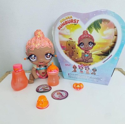 Glitter Babyz Solana Sunburst With 3 Magical Color Changes Baby Doll - Coral  Pink Hair : Target