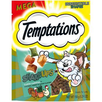 Temptations ShakeUps Clucky Carnival Chicken, Turkey, and Catnip Flavor Adult Cat Treats -  5.29oz