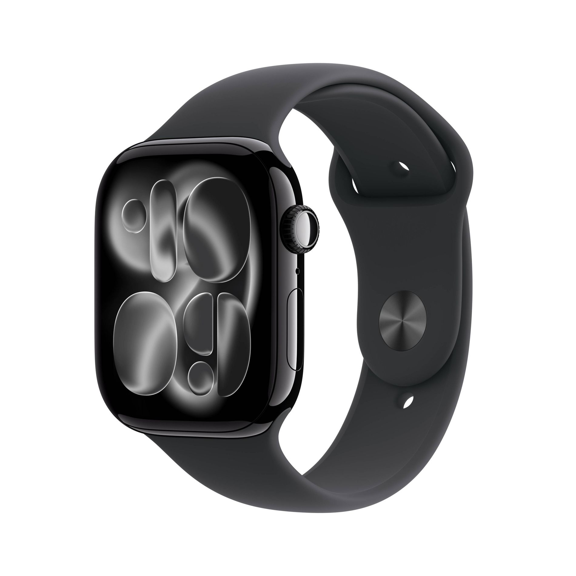 Apple Watch Series 11 GPS + Cellular 46mm Jet Black Aluminum Case with Black Sport Band - M/L