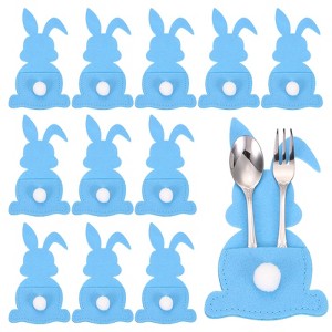 Unique Bargains Easter Bunny Knife Forks Decorative Flatware Storage Holders 5.9" x 3.2" 36 Pcs - 1 of 4