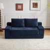 XINGHANZHENXUAN Corduroy Loveseat Sofa Bed with Pillows, 600lb Capacity No-Assembly Sofa for Living Room & Bedroom - 3 of 4