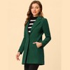 INSPIRE CHIC Women's Regular Fit Notched Lapel Long Sleeve Buttoned Classic Coat - 2 of 4