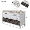 NicBex Shoe Rack Bench Shoe Storage Organizer with Removable Basket and Drawers Fully Assembled for Entryway Bedroom - 4 of 4