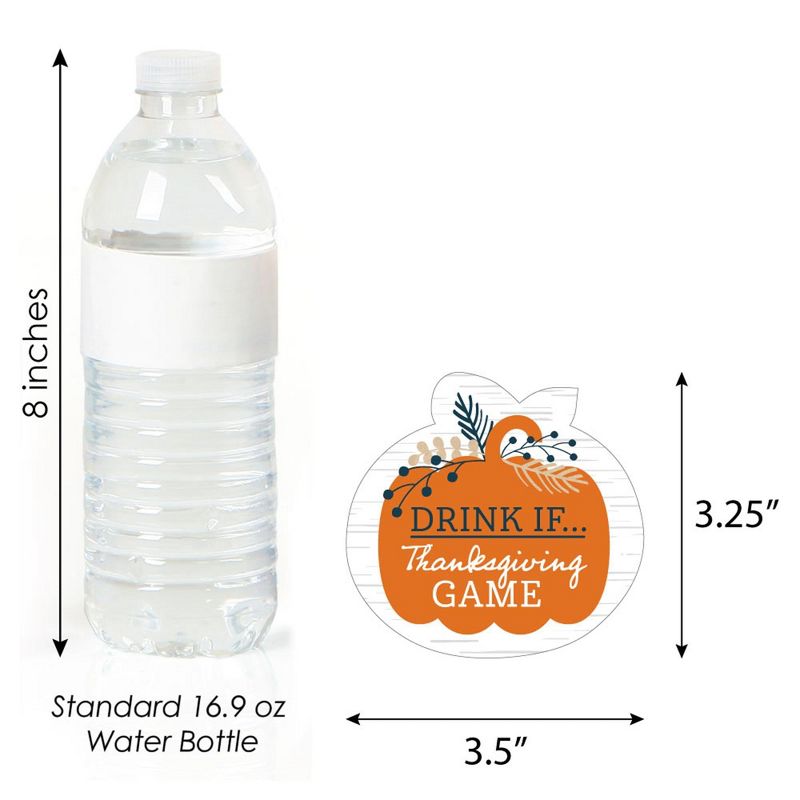 Big Dot of Happiness Drink If Game - Happy Thanksgiving - Fall Harvest Party Game - 24 Count, 3 of 5