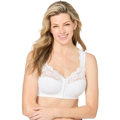 Comfort Choice Women's Plus Size Front Close Wireless Gel Strap Bra