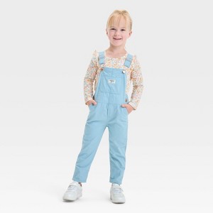 OshKosh B'gosh Toddler Girls' Overalls - Sky Blue - 1 of 3