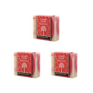 Candy Cane Bar Soap | Festive Peppermint Cleanser with Holiday Aroma | Natural Face & Body Care | Plantlife - 1 of 2