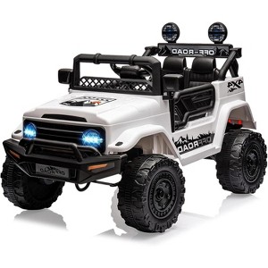 2 Seater Ride On Car, 12V Electric Truck with Parent Remote Control, Spring Suspension, Kids Electric Vehicle for Aged 3-8 Years - 1 of 4